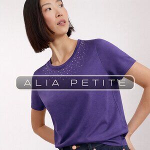 💜 Alia Petite Rhinestone Tee – Size SM-Bundle $ Save-Petite Perfection. ✨ #posh
